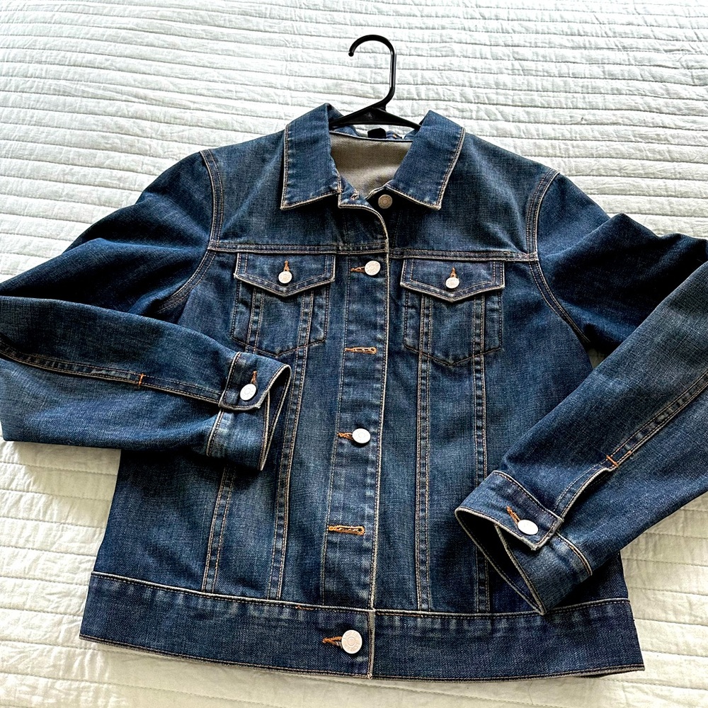 J Crew dark vintage denim jacket